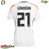 Camiseta Alemania Ilkay Gundogan #21 Primera Equipación para mujer Eurocopa 2024 manga corta